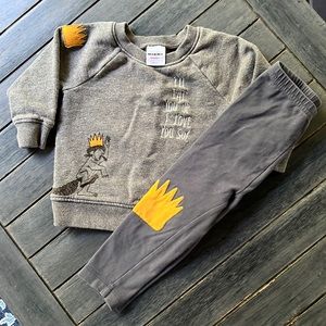 Hanna Andersson “Where The Wild Things Are” sweatshirt and pants - size 18-24mos